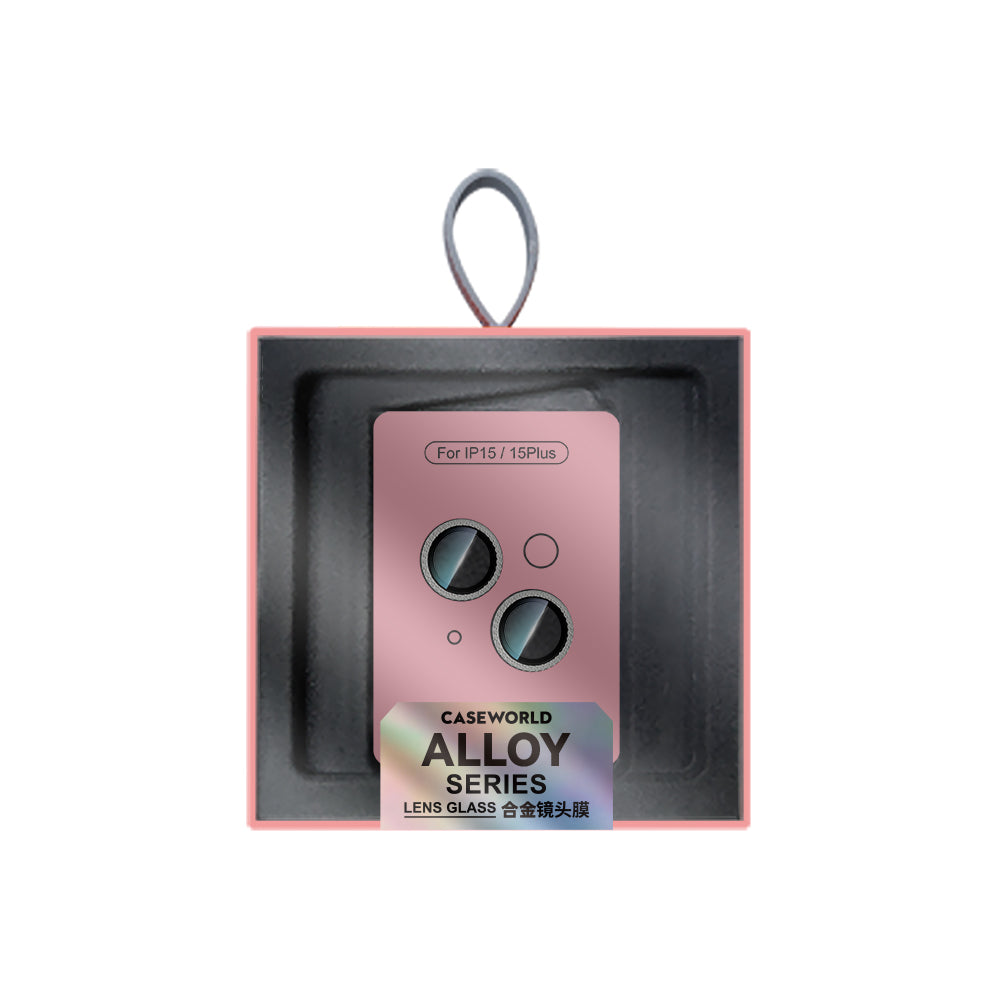 Apple iPhone 15 CaseWorld Alloy Sparkling Diamond Serisi Taşlı Lens Koruyucu Gümüş