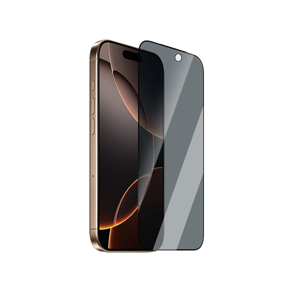 Apple iPhone 15 CaseWorld Applicator Serisi 2.5D Eyesafe Mavi Işık Teknolojili 0.33mm Privacy Temperli Cam Ekran Koruyucu + Uygulama Aparatı Siyah