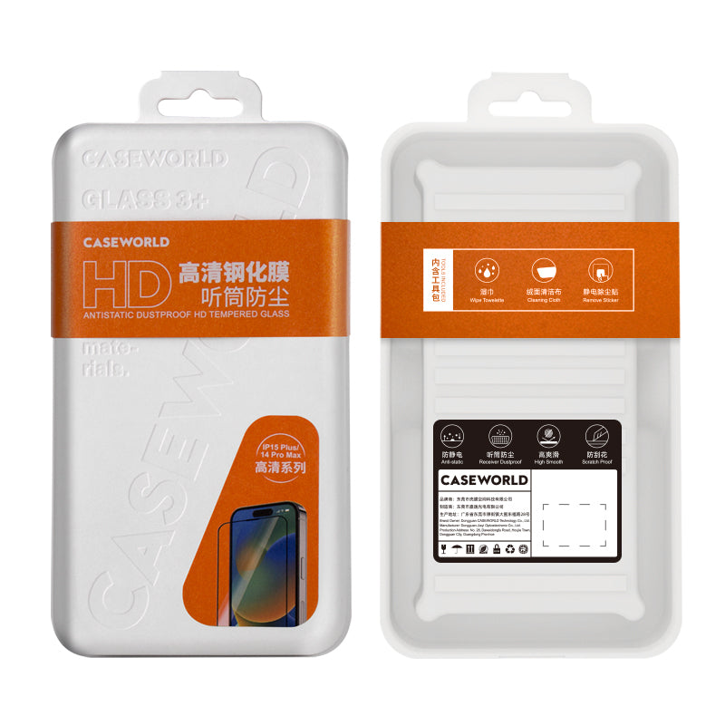 Apple iPhone 15 CaseWorld HD Serisi 0.33mm Temperli Cam Ekran Koruyucu Şeffaf