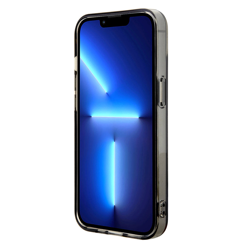 Apple iPhone 15 Kılıf BMW Orjinal Lisanslı Yarı Transparan M Dizayn Çizgili Kapak Siyah