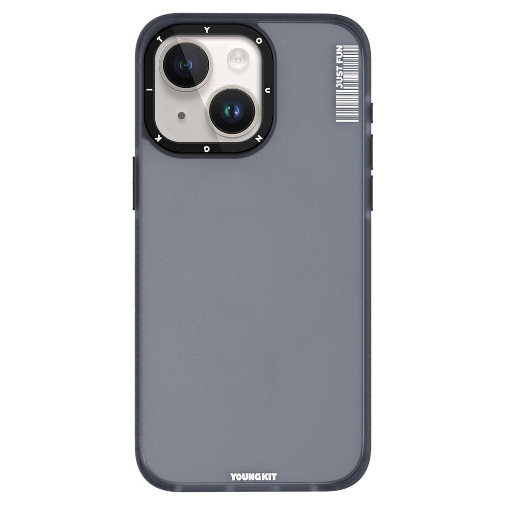 Apple iPhone 15 Kılıf Buzlu Mat Tasarım Youngkit Colored Sand Serisi Kapak Siyah