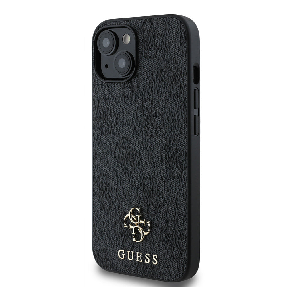Apple iPhone 15 Kılıf Guess Orjinal Lisanslı M-safe Şarj Özellikli Small 4G Classic Kapak Pembe