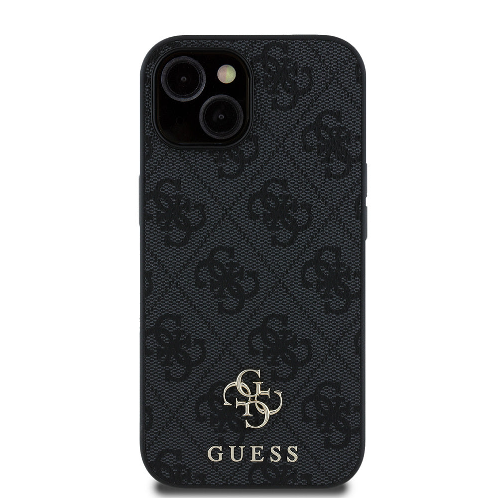 Apple iPhone 15 Kılıf Guess Orjinal Lisanslı M-safe Şarj Özellikli Small 4G Classic Kapak Pembe
