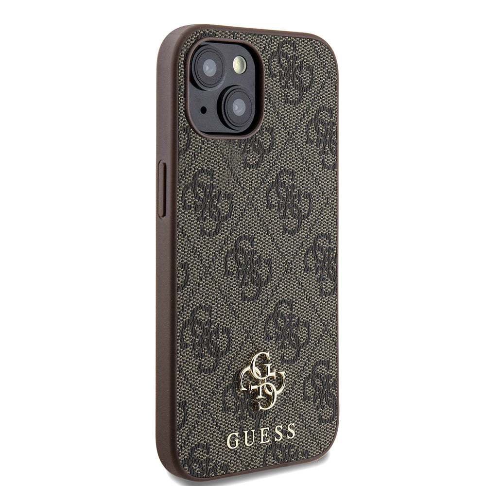 Apple iPhone 15 Kılıf Guess Orjinal Lisanslı M-safe Şarj Özellikli Small 4G Classic Kapak Pembe