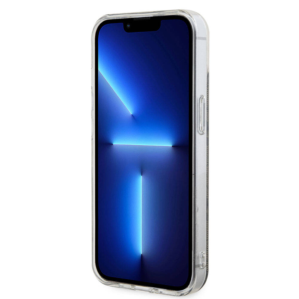 Apple iPhone 15 Kılıf Guess Orjinal Lisanslı M-safe Şarj Özellikli Yazı Logolu 4G Desenli Kapak Kahverengi