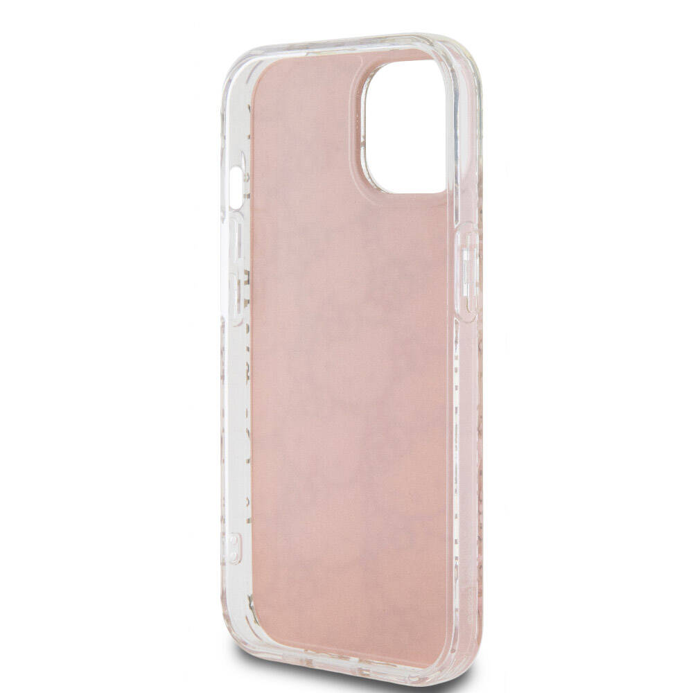 Apple iPhone 15 Kılıf Hello Kitty Orjinal Lisanslı Renk Geçişli Elektroplating Kaplama Kitty Head Desenli Kapak Pembe