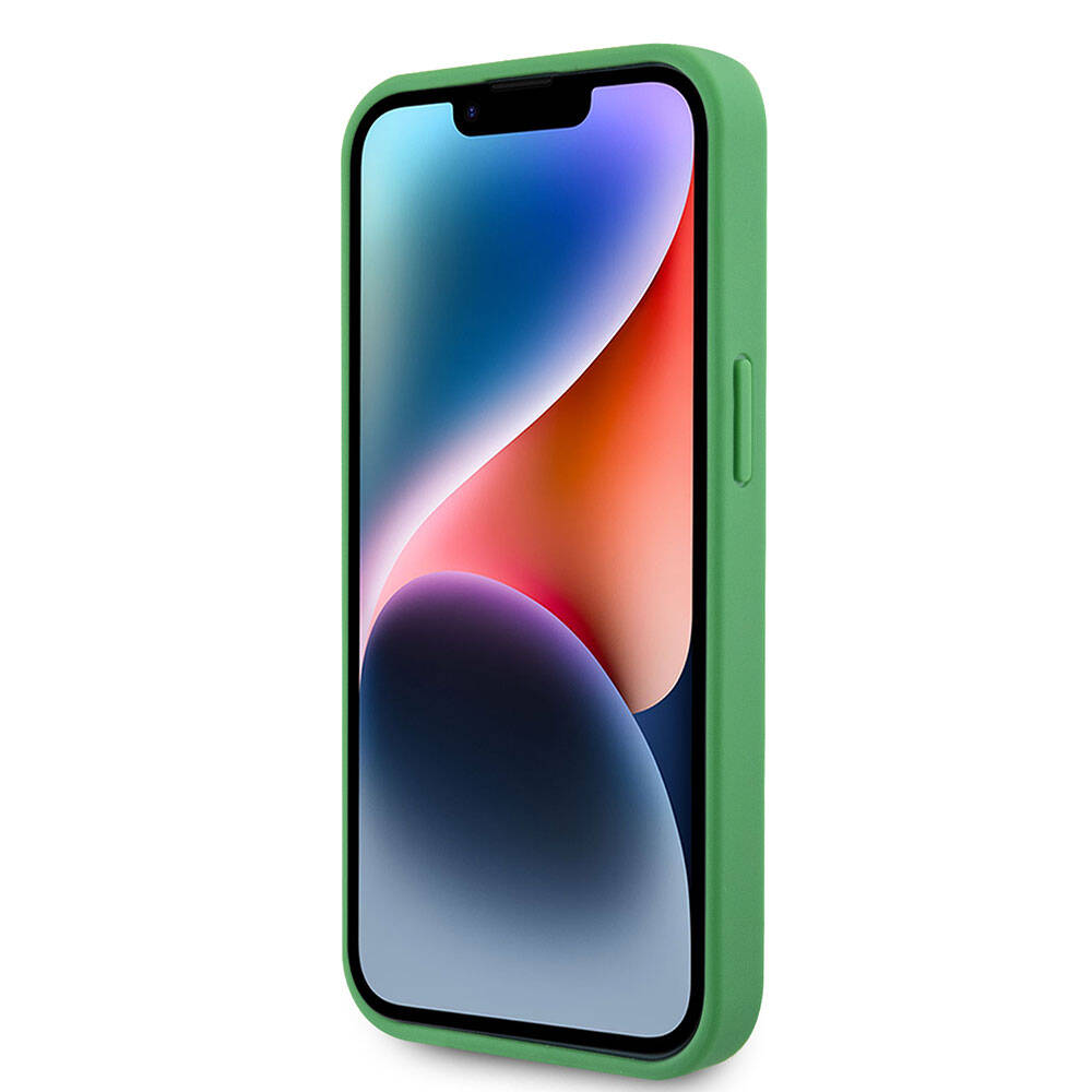 Apple iPhone 15 Kılıf Lacoste Orjinal Lisanslı PU Pike Desenli Arka Yüzey İkonik Timsah Dokuma Logolu Kapak Kırmızı