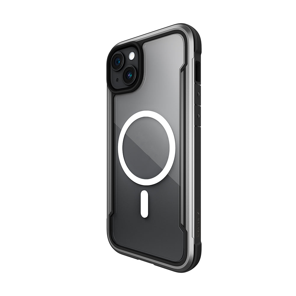 Apple iPhone 15 Kılıf M-safe Şarj Özellikli Airbagli Raptic Shield Serisi Şeffaf Arka Yüzey Kapak Kırmızı