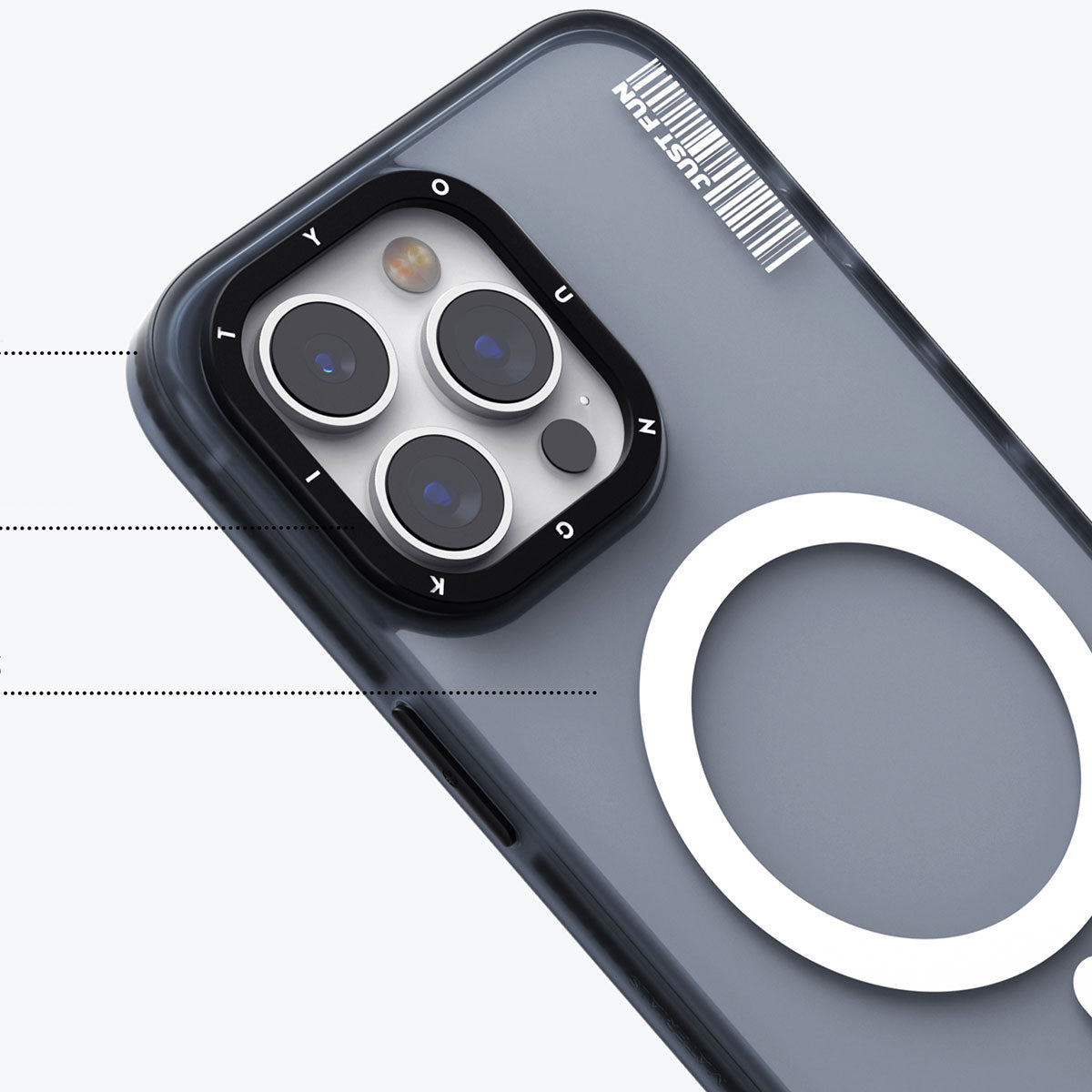 Apple iPhone 15 Kılıf M-safe Şarj Özellikli Youngkit Colored Sand Serisi Kapak Mavi