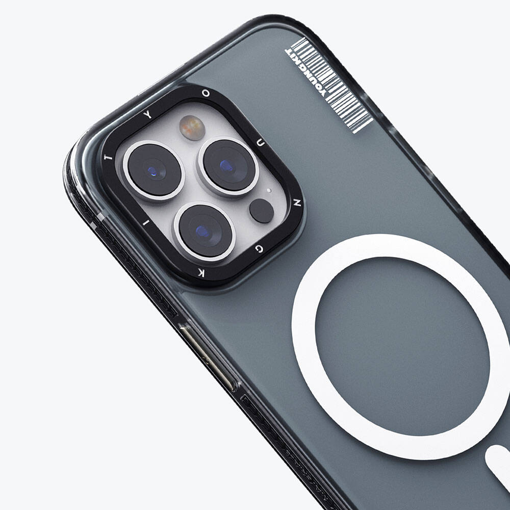 Apple iPhone 15 Kılıf M-safe Şarj Özellikli Youngkit Jiansha Serisi Kapak Pembe