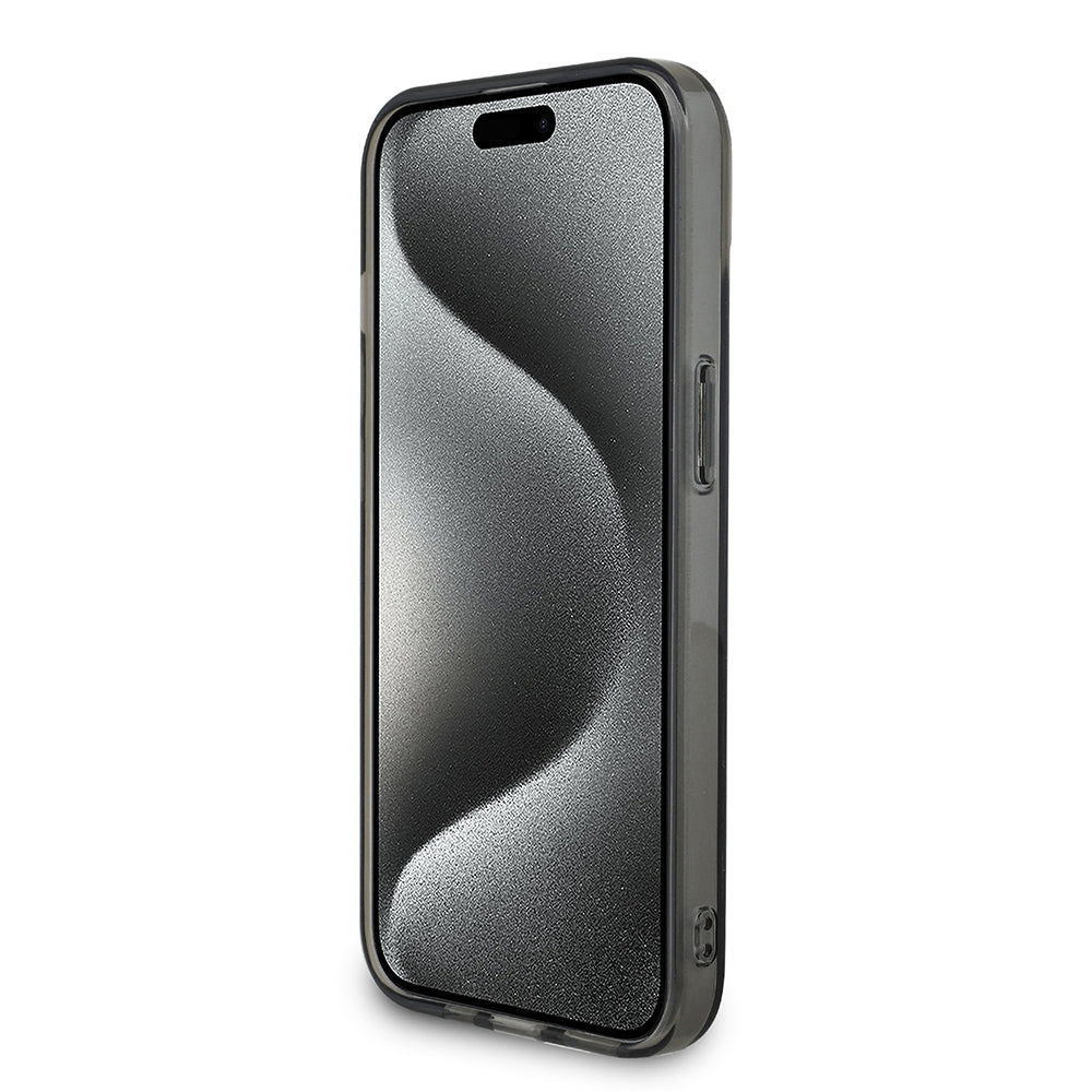 Apple iPhone 15 Kılıf Mercedes Benz Orjinal Lisanslı New Urban 3 IML Baskılı Paralel Çizgi Desenli Kapak Beyaz