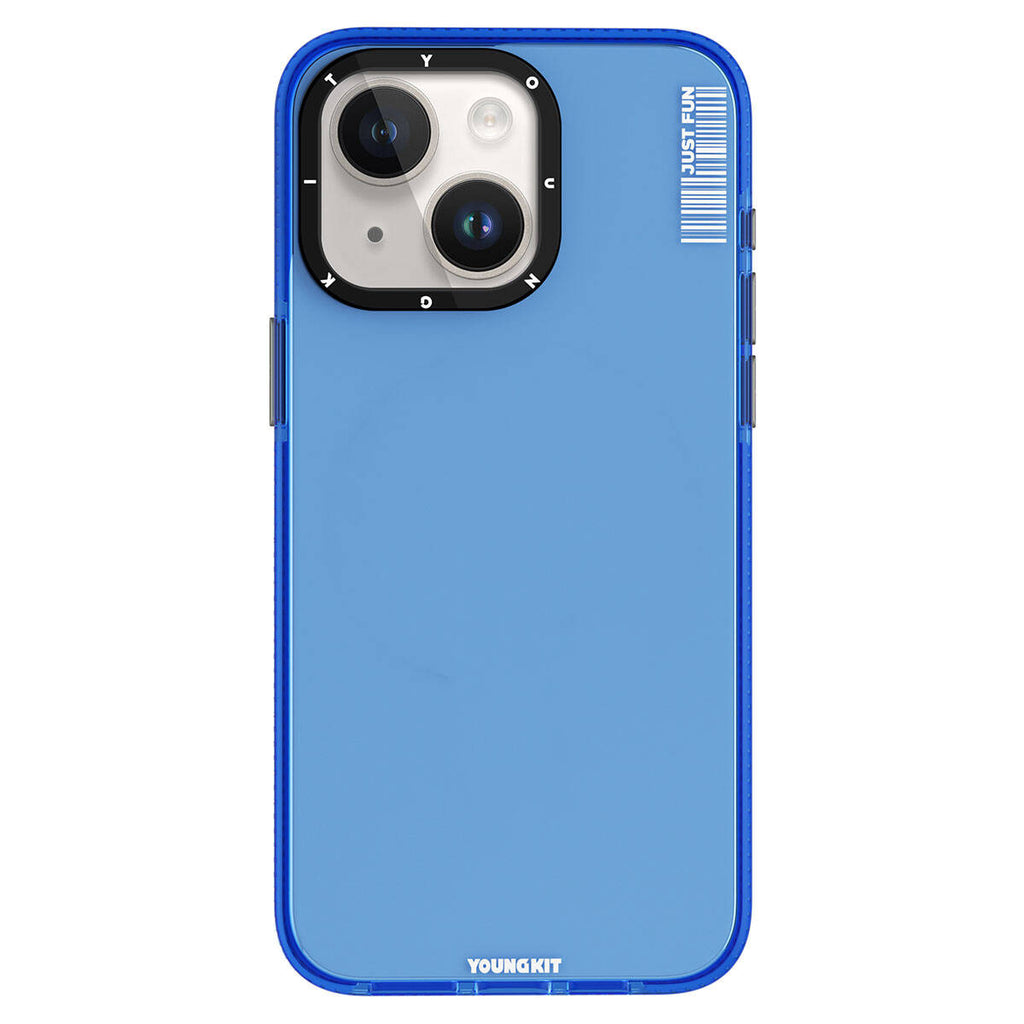 Apple iPhone 15 Kılıf Pürüzsüz Düz Arka Yüzey YoungKit Crystal Color Serisi Kapak Pembe