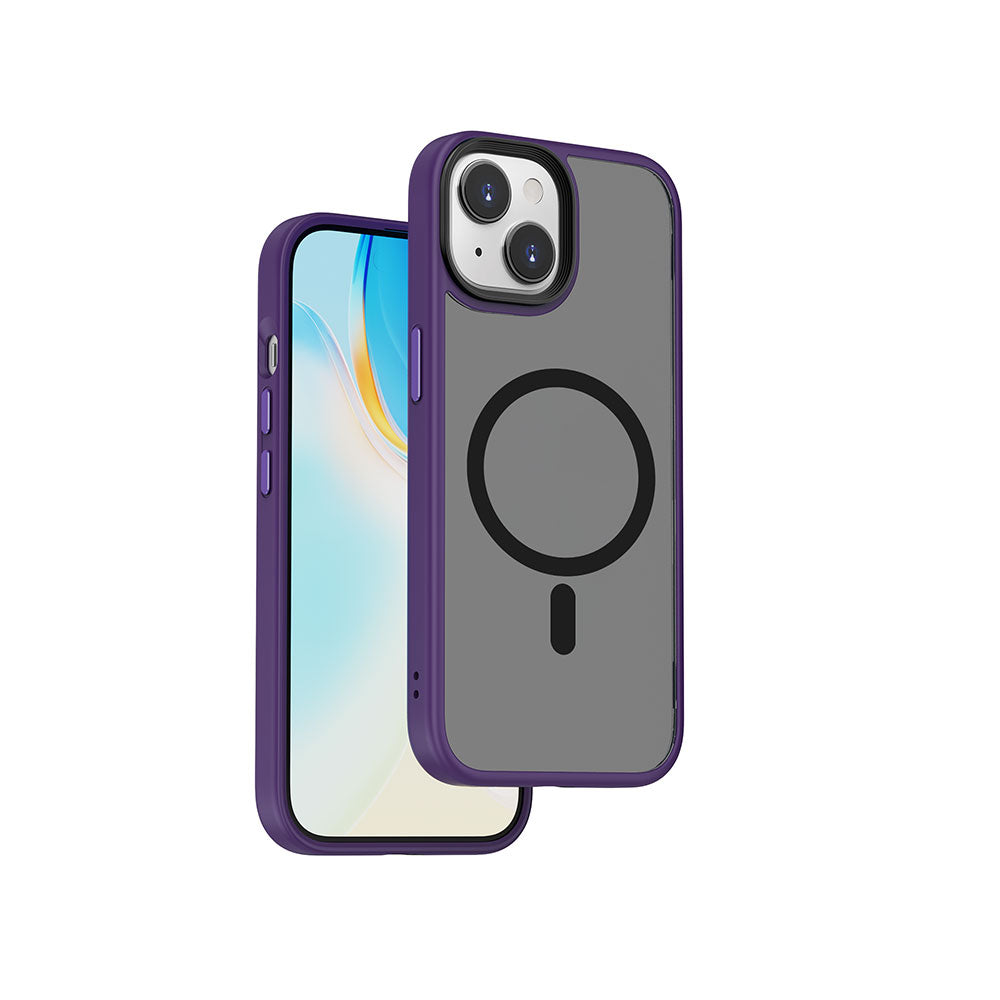 Apple iPhone 15 Kılıf Wiwu FGG-011 M-safe Şarj Özellikli Kamera Korumalı Kapak Siyah