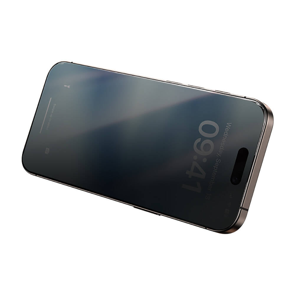 Apple iPhone 15 Plus Benks Ultra Shield 0.4mm Privacy Ekran Koruyucu + Kolay Uygulama Aparatlı Siyah