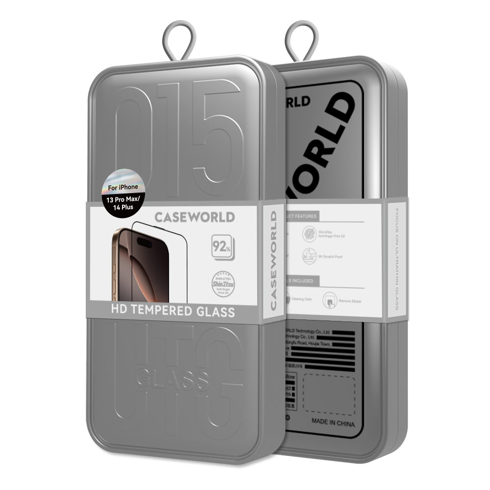 Apple iPhone 15 Plus CaseWorld 0.25mm HD 3D Temperli Cam Ekran Koruyucu + Uygulama Aparatlı Şeffaf