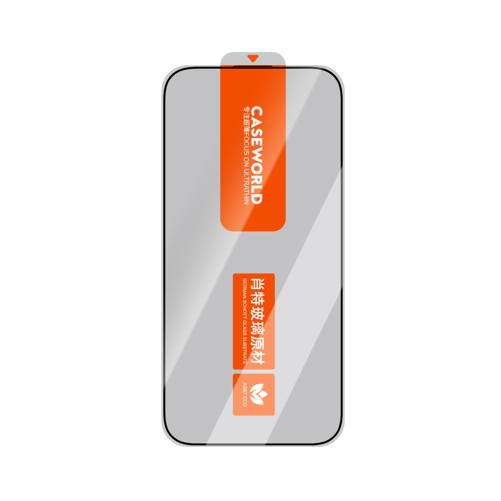 Apple iPhone 15 Plus CaseWorld Ultra-Thin Serisi 0.15mm 3D Schott Cam Temperli Ekran Koruyucu Şeffaf