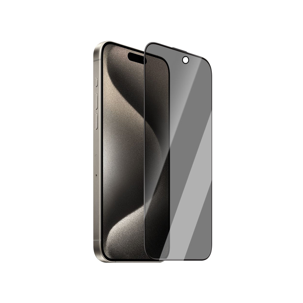 Apple iPhone 15 Plus CaseWorld Ultra-Thin Serisi Privacy 0.15mm HA Cam Ekran Koruyucu Siyah