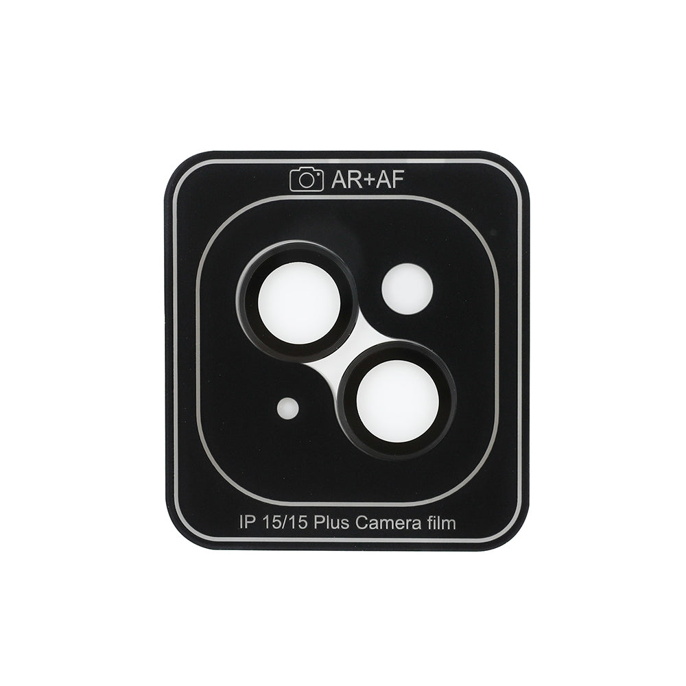 Apple iPhone 15 Plus Guess Orjinal Lisanslı Metal Kamera Lens Koruyucu Siyah