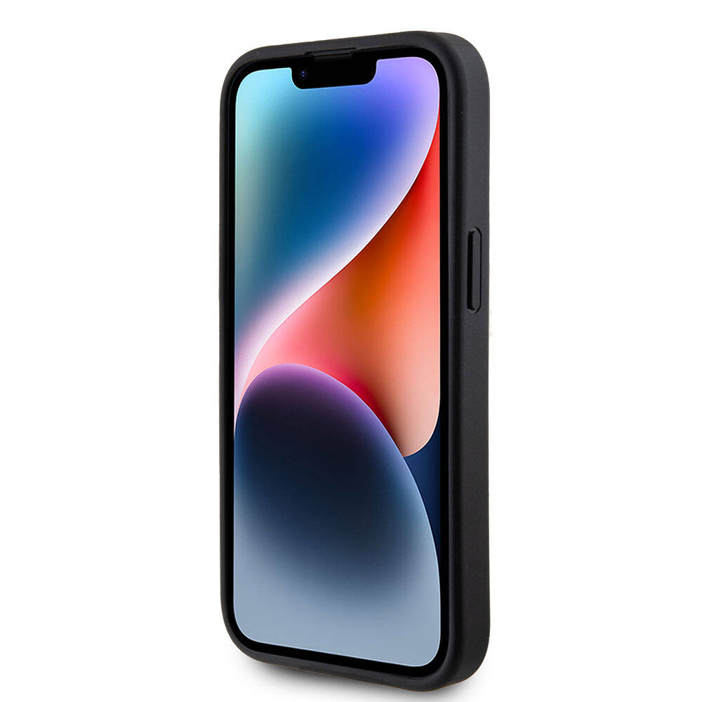 Apple iPhone 15 Plus Kılıf Guess Orjinal Lisanslı 4G Büyük Metal Logolu Glitter Kapak Pembe