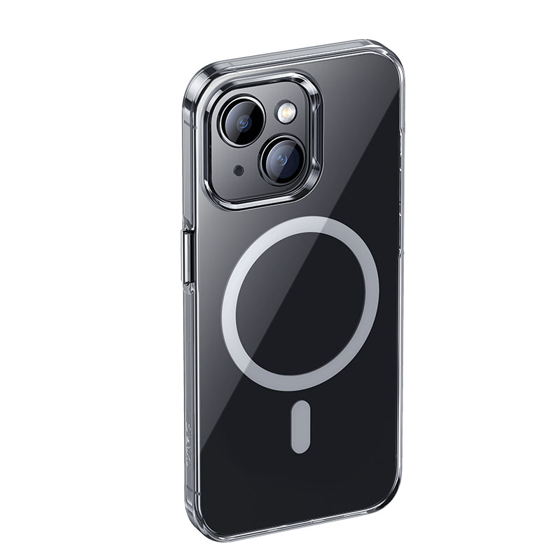 Apple iPhone 15 Plus Kılıf M-safe Şarj Özellikli Benks Crystal Serisi Şeffaf Kapak Renksiz