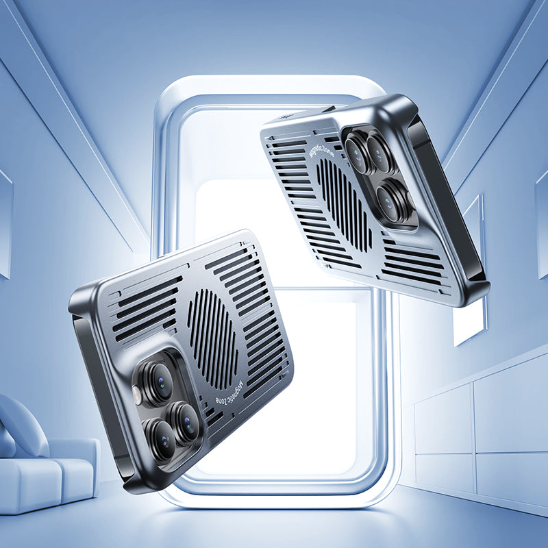 Apple iPhone 15 Plus Kılıf M-safe Şarj ve Soğutucu Özellikli Benks Biliz Kapak Gri