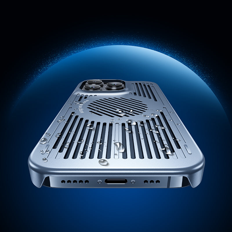 Apple iPhone 15 Plus Kılıf M-safe Şarj ve Soğutucu Özellikli Benks Biliz Kapak Gri