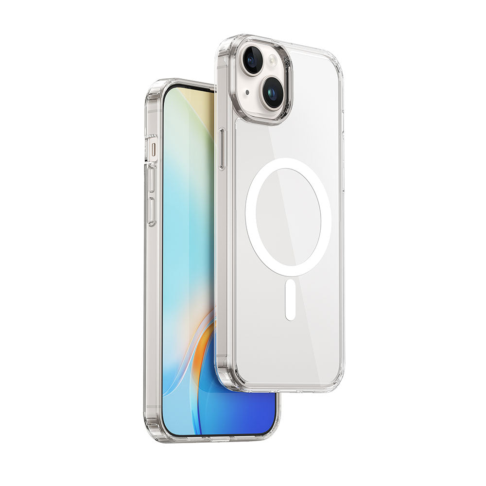 Apple iPhone 15 Plus Kılıf Wiwu MCC-101 Magnetic Crystal Sert PC Kapak Siyah