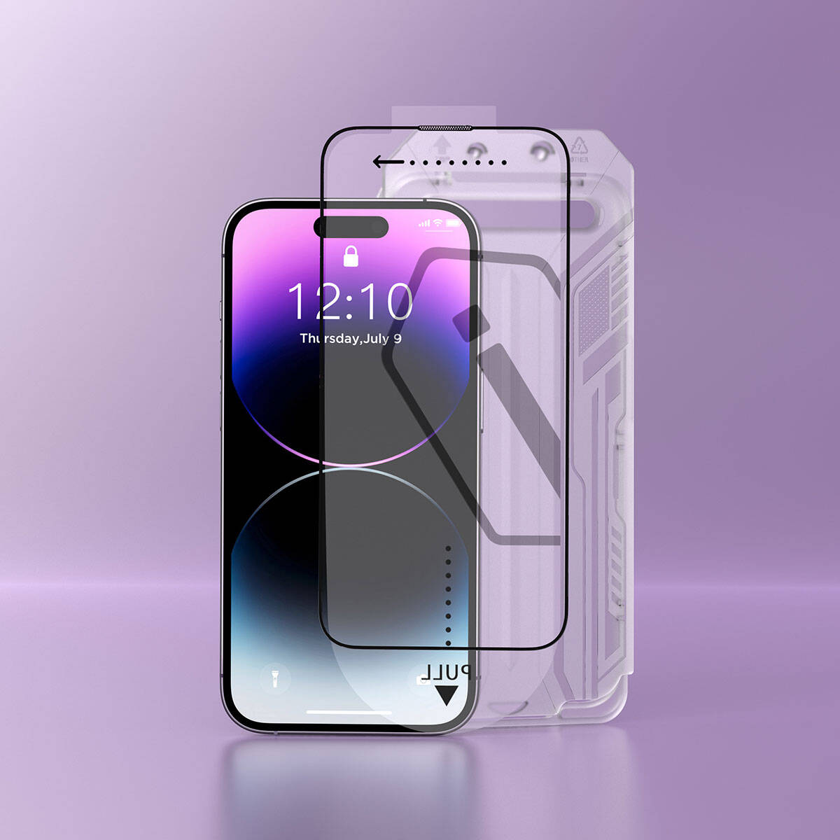 Apple iPhone 15 Plus Wiwu SQ-005 Easy İnstall iVista Super Hardness Ekran Koruyucu Siyah