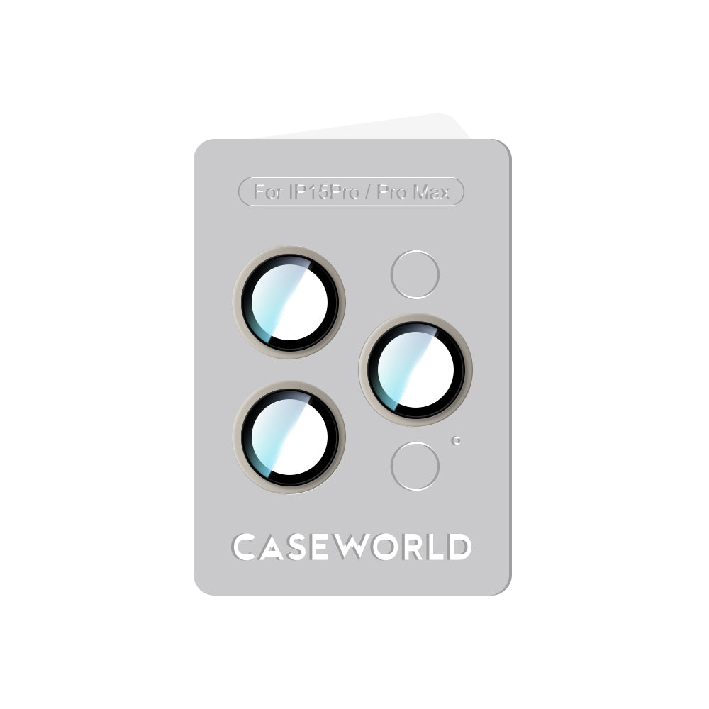 Apple iPhone 15 Pro Max CaseWorld Alloy Serisi Oleofobik Anti Reflective Kamera Lens Koruyucu Siyah