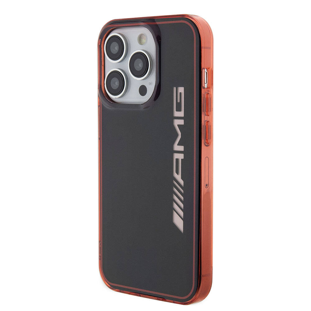 Apple iPhone 15 Pro Kılıf AMG Orjinal Lisanslı Çift Katmanlı Şeffaf Büyük Logo Kapak Siyah