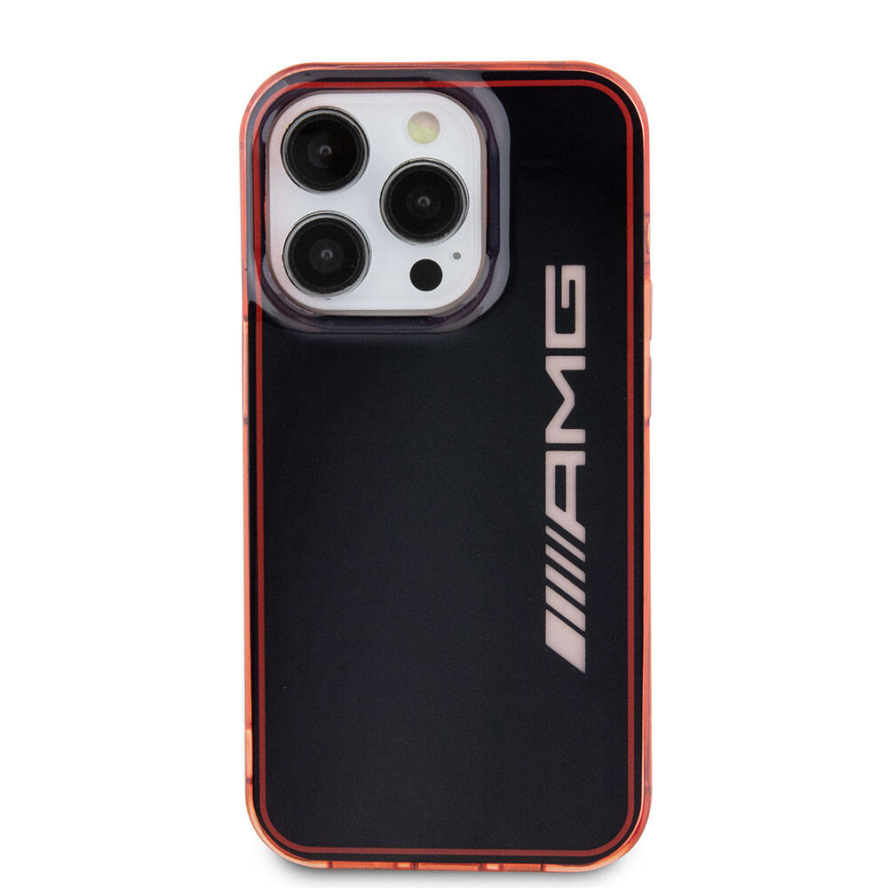Apple iPhone 15 Pro Kılıf AMG Orjinal Lisanslı Çift Katmanlı Şeffaf Büyük Logo Kapak Siyah
