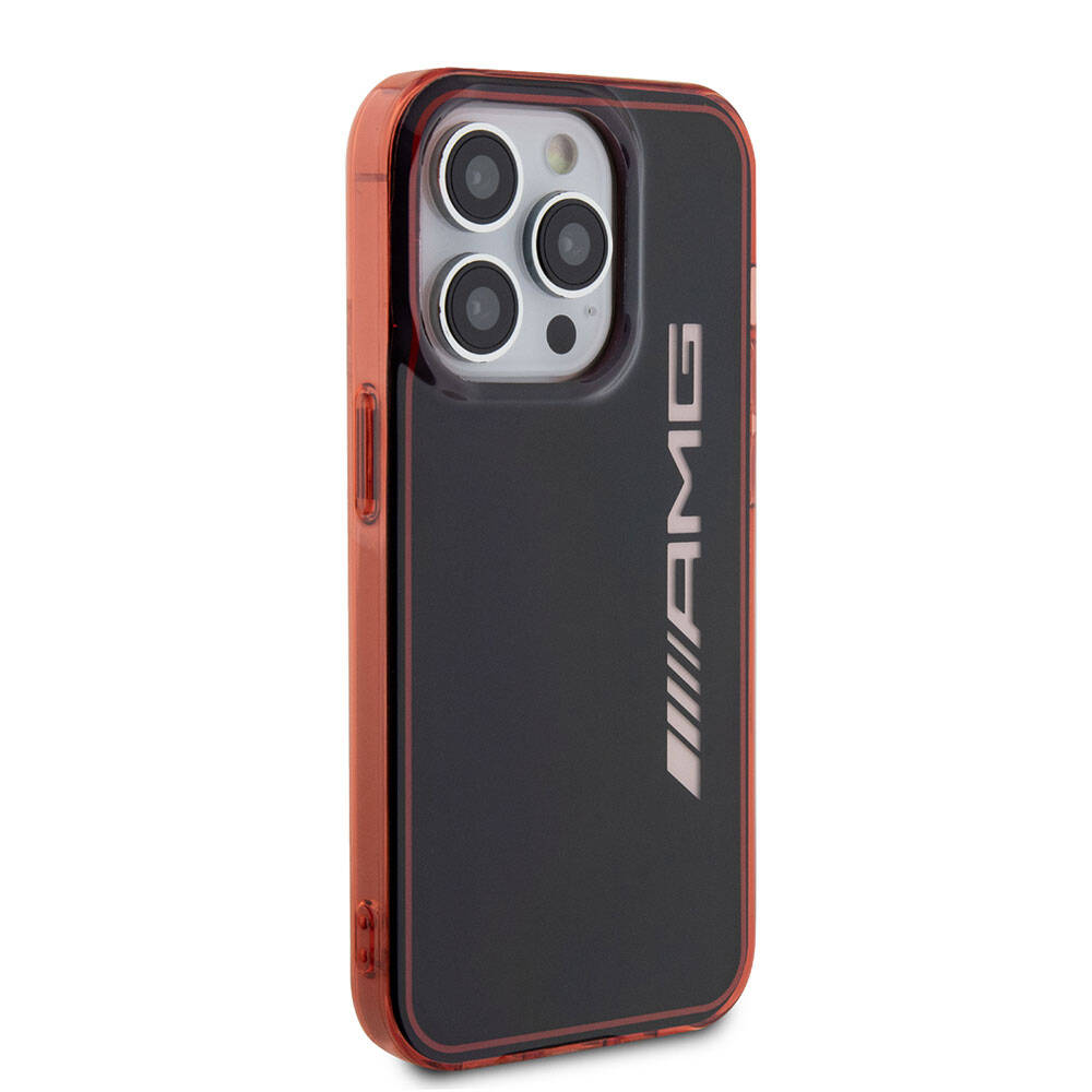 Apple iPhone 15 Pro Kılıf AMG Orjinal Lisanslı Çift Katmanlı Şeffaf Büyük Logo Kapak Siyah