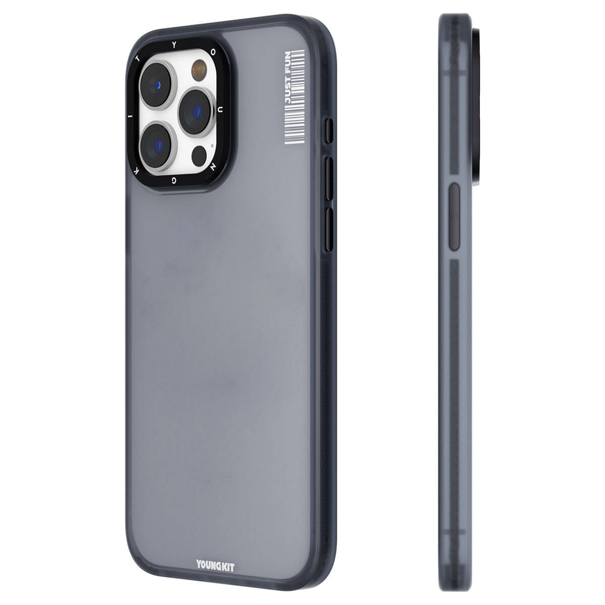 Apple iPhone 15 Pro Kılıf Buzlu Mat Tasarım Youngkit Colored Sand Serisi Kapak Mavi