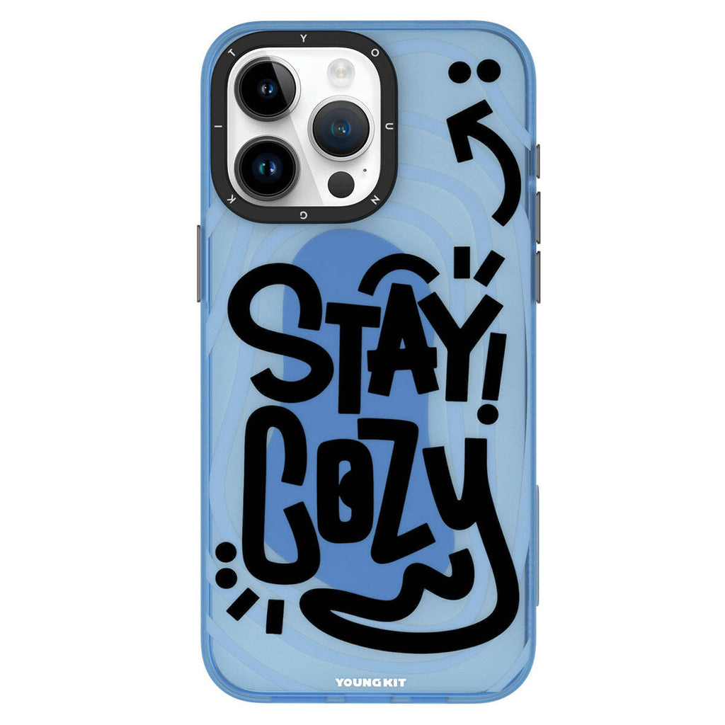 Apple iPhone 15 Pro Kılıf Desenli Youngkit Happy Hearth Serisi Kapak Yeşil