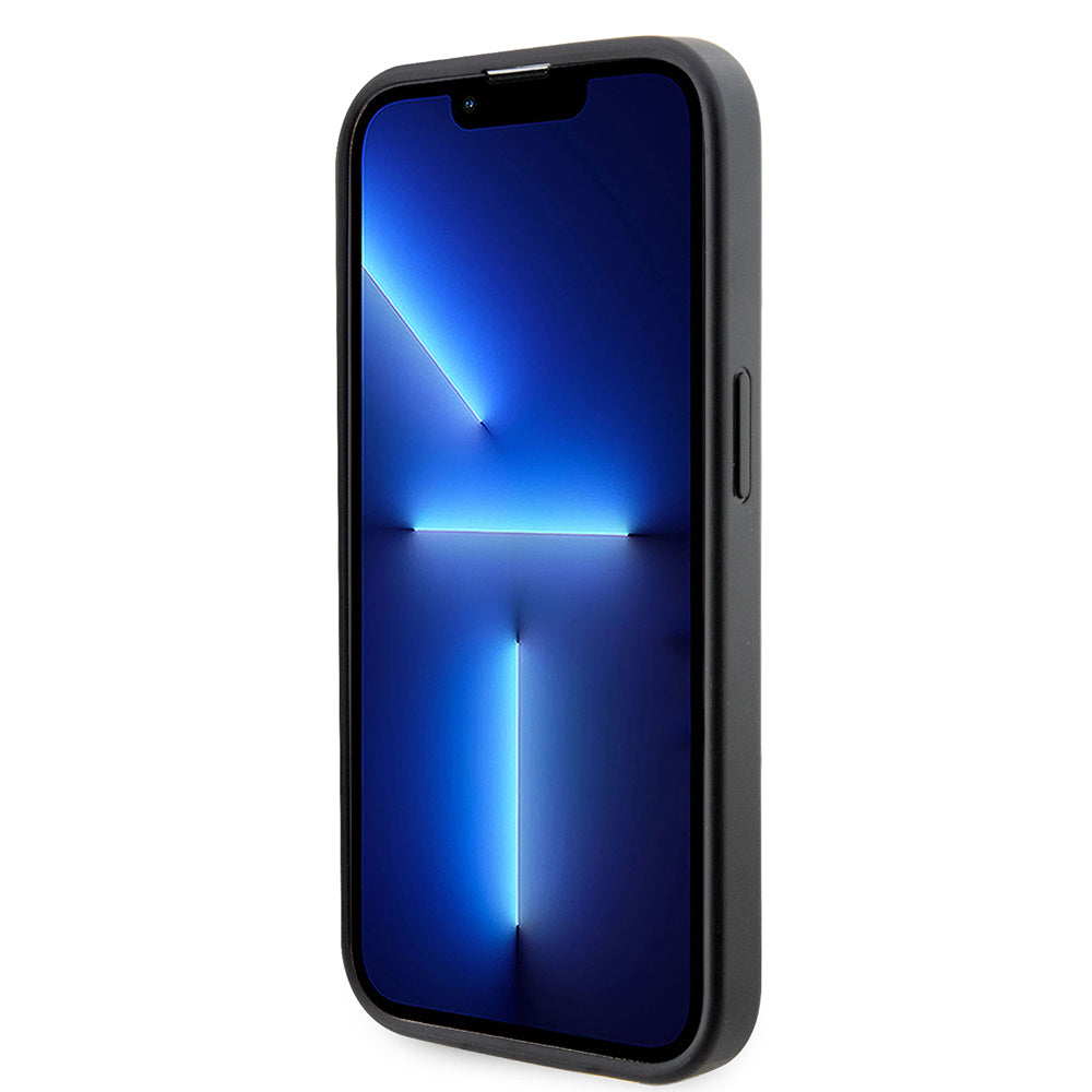 Apple iPhone 15 Pro Kılıf Guess Orjinal Lisanslı M-safe Şarj Özellikli 4G Şerit Tasarımlı Printed Kapak Kahverengi