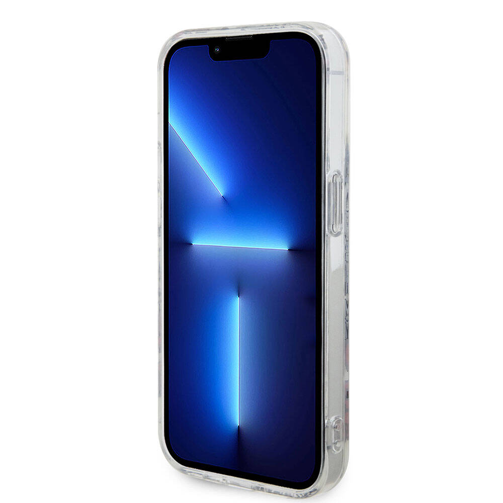 Apple iPhone 15 Pro Kılıf Hello Kitty Orjinal Lisanslı İkonik Logolu Etiket Graffiti Kapak Pembe