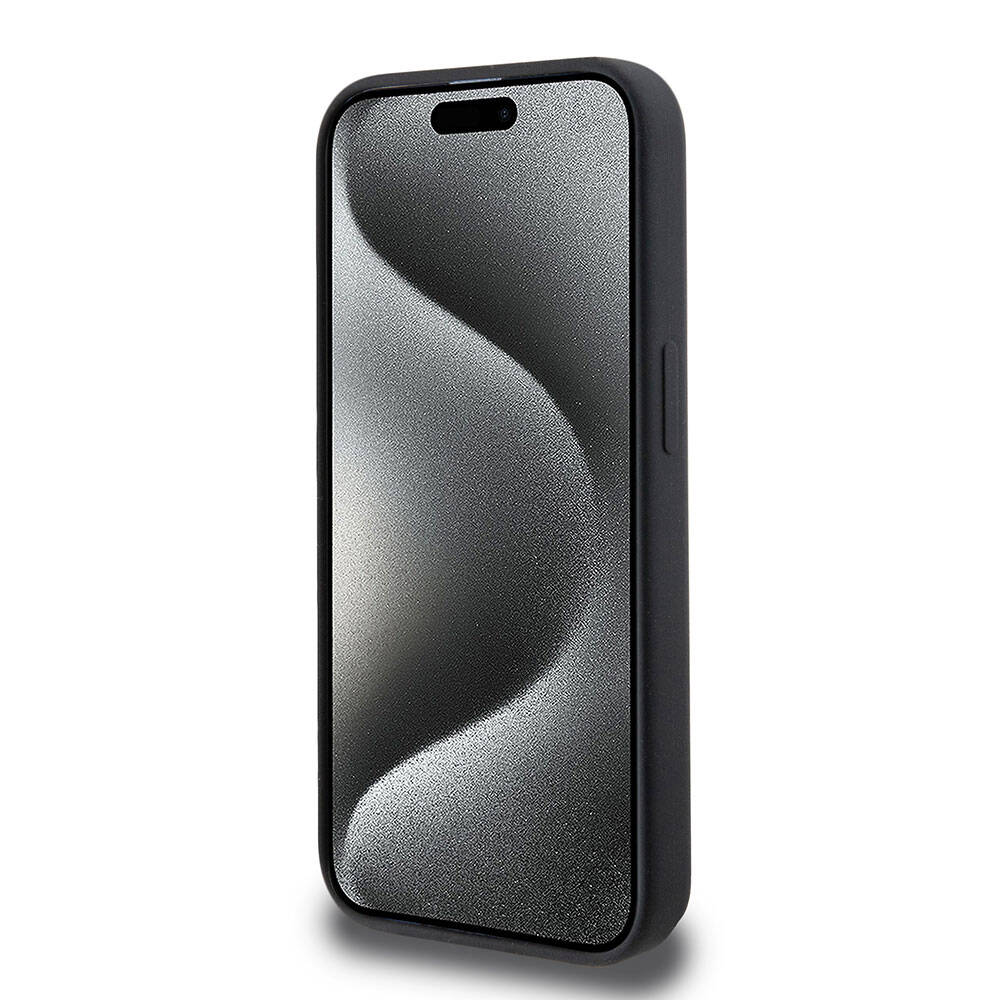 Apple iPhone 15 Pro Kılıf Hello Kitty Orjinal Lisanslı M-safe Şarj Özellikli Kitty Head Deri Kapak Gold