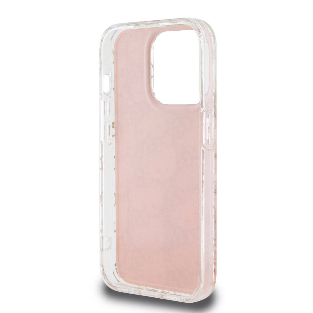 Apple iPhone 15 Pro Kılıf Hello Kitty Orjinal Lisanslı Renk Geçişli Elektroplating Kaplama Kitty Head Desenli Kapak Pembe