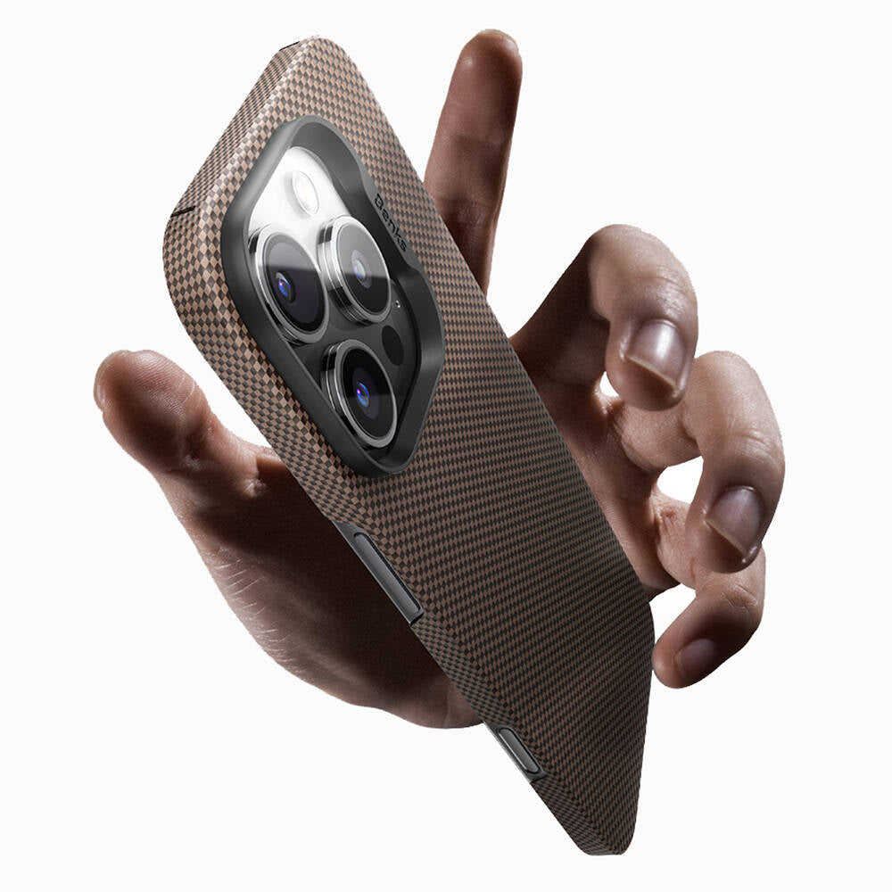 Apple iPhone 15 Pro Kılıf M-safe Şarj Özellikli Benks ArmorTint Serisi ArmorAir Kevlar Kapak Mavi