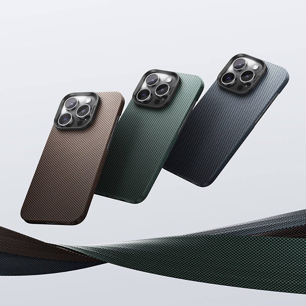 Apple iPhone 15 Pro Kılıf M-safe Şarj Özellikli Benks ArmorTint Serisi ArmorAir Kevlar Kapak Gold