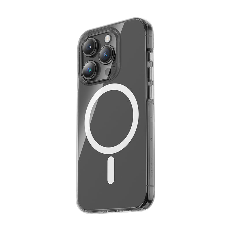 Apple iPhone 15 Pro Kılıf M-safe Şarj Özellikli Benks Crystal Serisi Şeffaf Kapak Renksiz