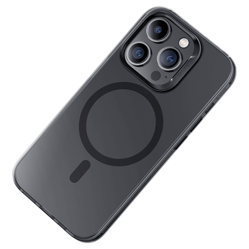 Apple iPhone 15 Pro Kılıf M-safe Şarj Özellikli Benks Lucid Armor Kapak Gri