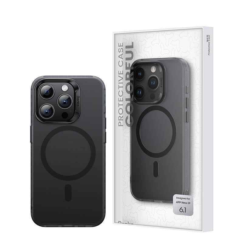 Apple iPhone 15 Pro Kılıf M-safe Şarj Özellikli Benks Lucid Armor Kapak Beyaz