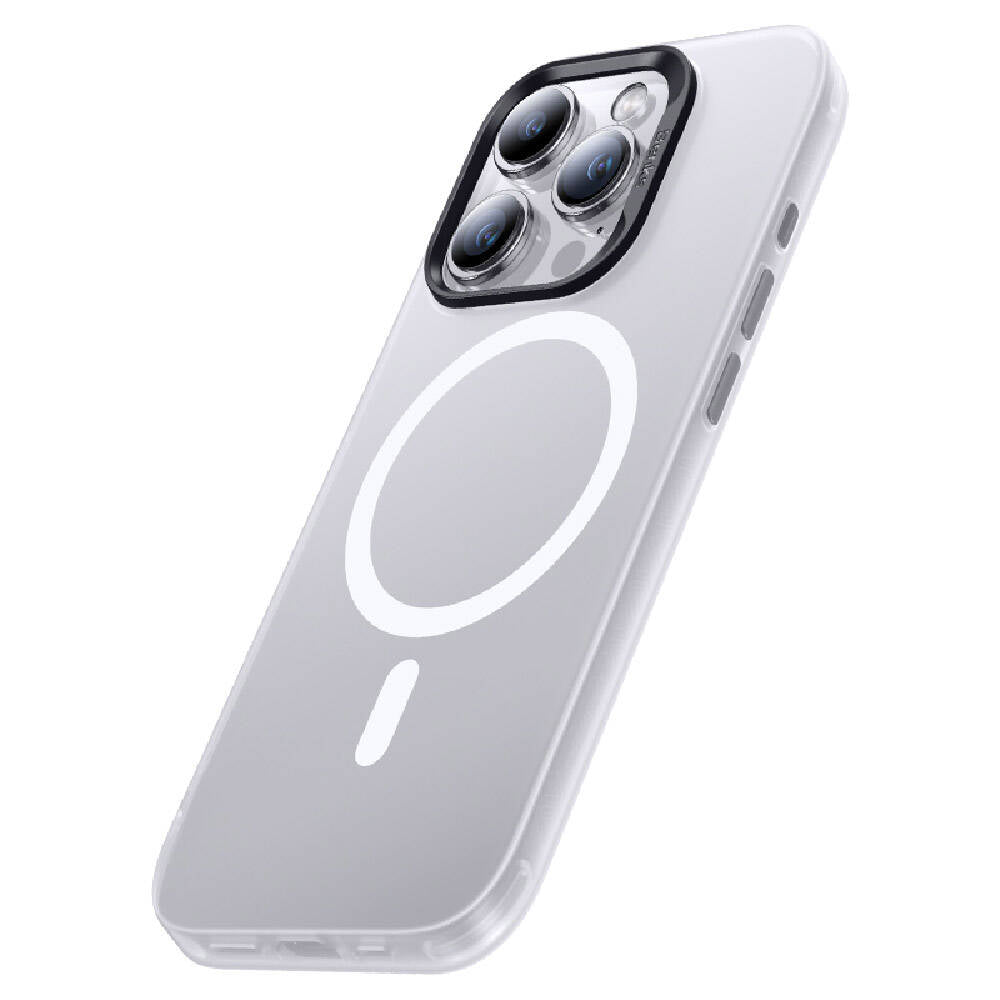 Apple iPhone 15 Pro Kılıf M-safe Şarj Özellikli Benks Lucid Armor Kapak Beyaz