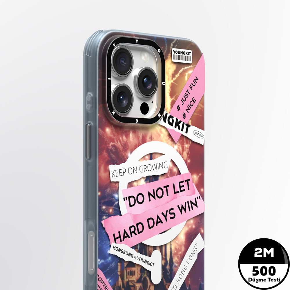 Apple iPhone 15 Pro Kılıf M-safe Şarj Özellikli Youngkit A-City Serisi Kapak Mavi