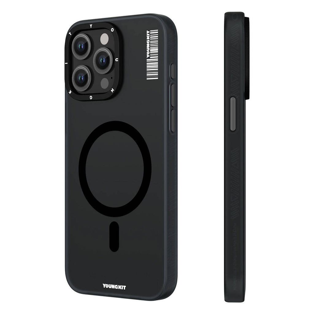 Apple iPhone 15 Pro Kılıf M-safe Şarj Özellikli Youngkit Hidden Sand Serisi Kapak Pembe