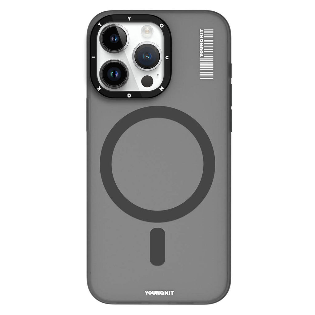 Apple iPhone 15 Pro Kılıf M-safe Şarj Özellikli Youngkit Hidden Sand Serisi Kapak Yeşil