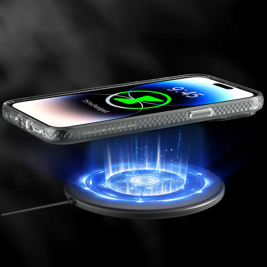 Apple iPhone 15 Pro Kılıf M-safe Şarj Özellikli Youngkit Rock Serisi Kapak Beyaz