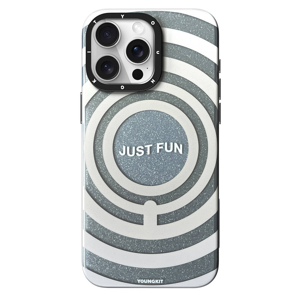 Apple iPhone 15 Pro Kılıf M-safe Şarj Özellikli Youngkit Star Dazzle Serisi Kapak Turkuaz