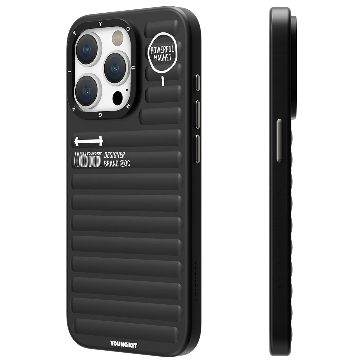 Apple iPhone 15 Pro Kılıf Mat Renkli Tasarım YoungKit Original Serisi Kapak Mavi